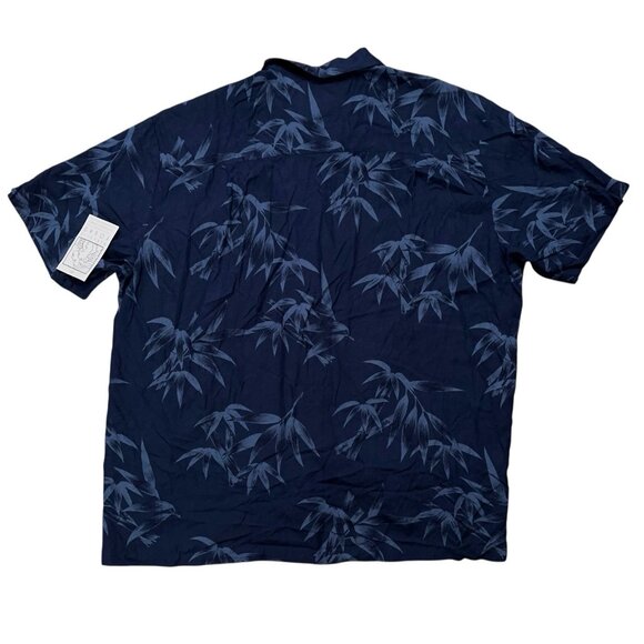 Paradise Found Shirt Mens Size XL Short Sleeve Hawaiian Floral Rayon Blue NWT - Picture 2 of 6